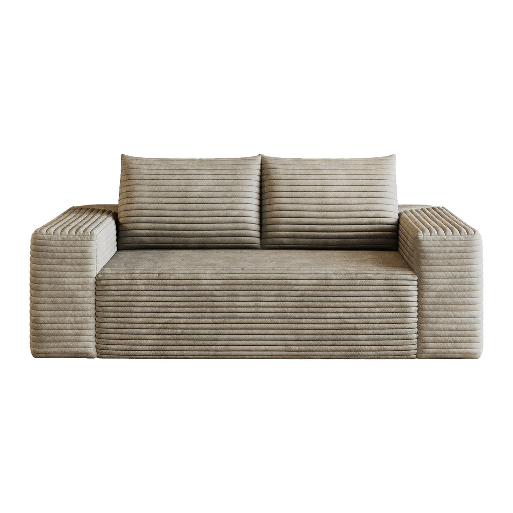 Loveseat backrest pillow and cushion detail