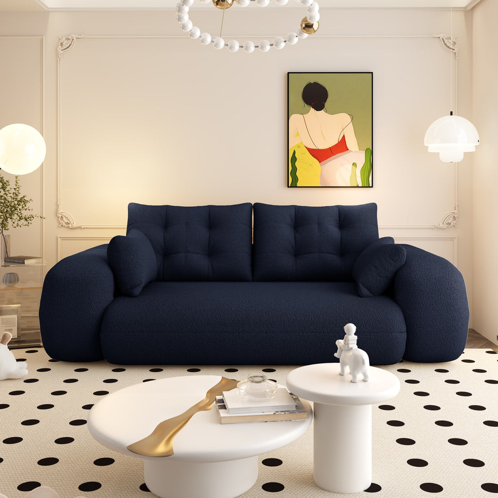 Convertible sofa bed expanded to sleeper mode