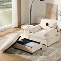 37' Single Sofa with Storage Ottoman, Adjustable Phone Holder, Dual-Port Charger, Storage Pockets, Elephant Ear Armrest, Comfy Chenille Armchair, Modern Cloud Chaise Lounge for Living Room&Apartment