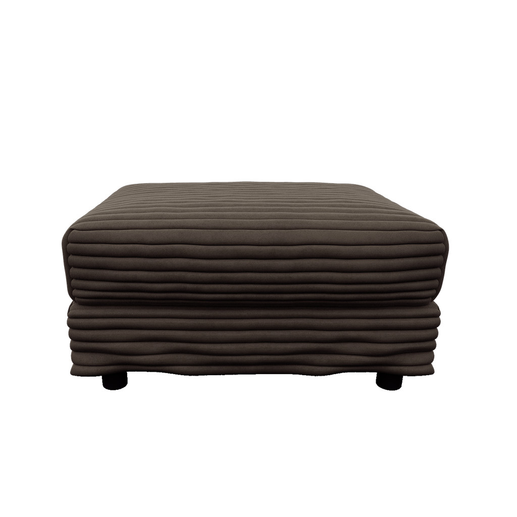 102.4 'Plush Corduroy 4-Seat Sofa,Modern Comfy Upholstered Sofa Cloud Couch,Deep Seat Couches with Soft Pillows and 3 Ottomans,Convertible Sofa Lounge Chair,Black(Old SKU:W1885S00287)