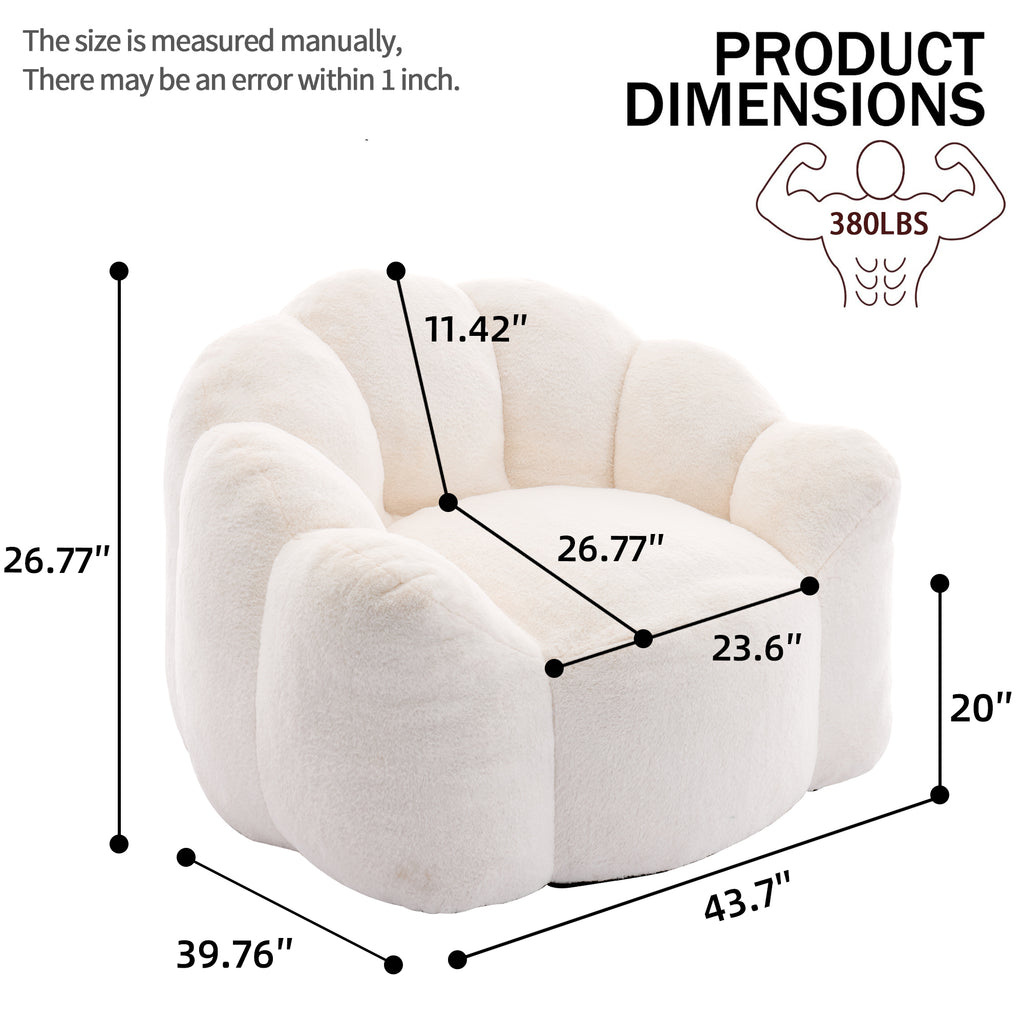 Lotus compression bean bag in living room setting