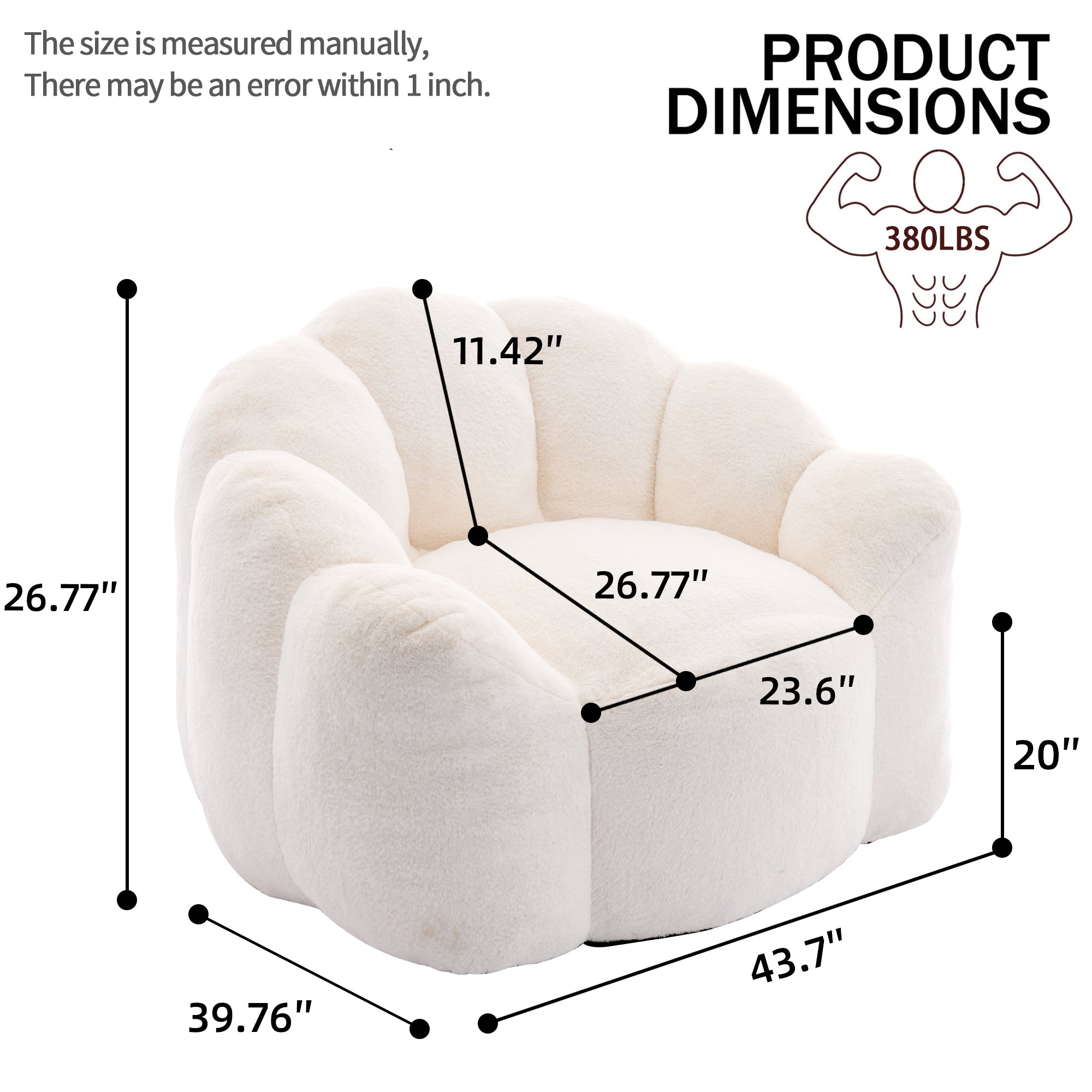 Lotus compression bean bag in living room setting
