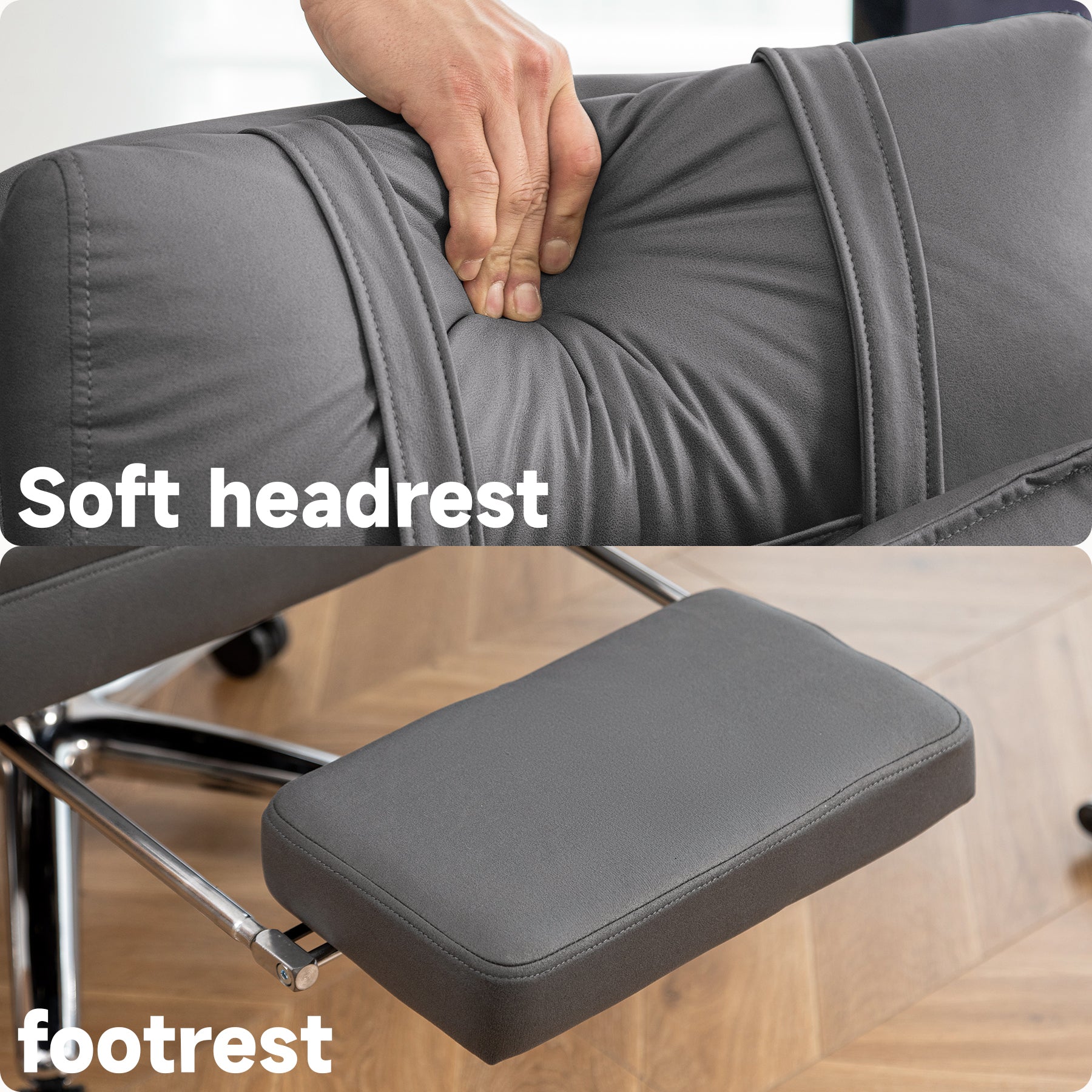 Ergonomic computer chair with swivel base