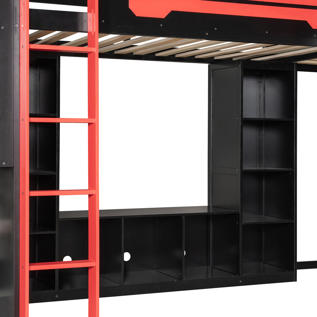 Solid wood gaming bed frame construction detail