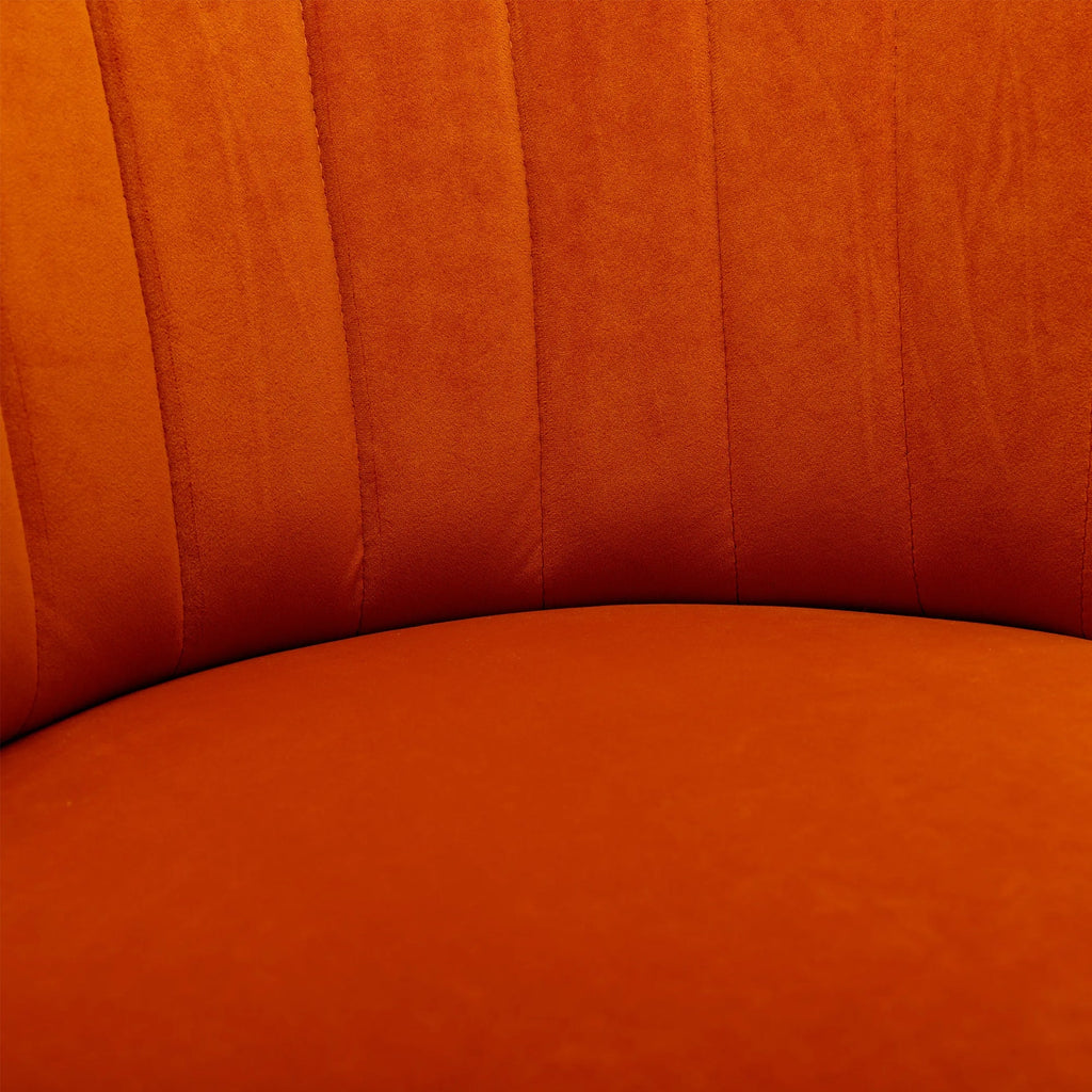 Velvet Swivel Barrel Chair — 360° Round Accent