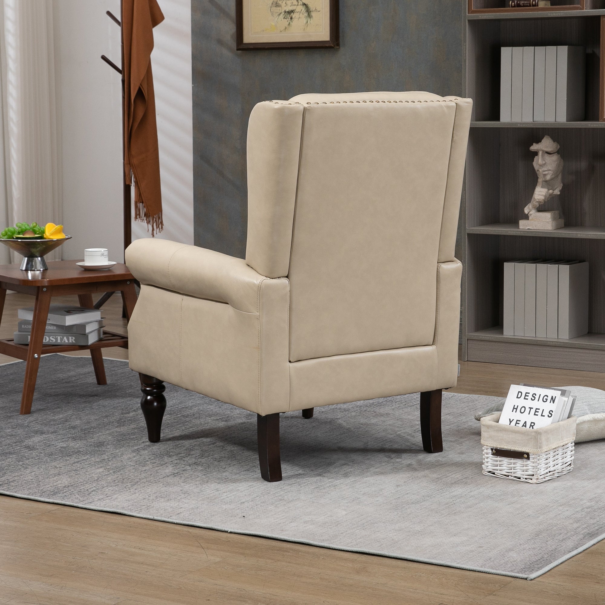 Accent armchair back view