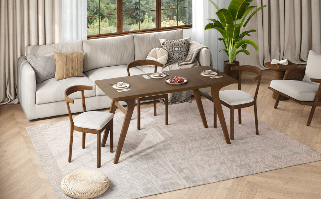 Transformer coffee table, 2 in 1 table, Expandable dining table, Natural wood, Variable height