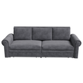93.7 ' King Pull Out Sofa Bed, Chesterfield Sofa, 3-in-1 Velvet Convertible Sleeper Sofa with Nailhead Trim & Rolled Arm, Multi-Functional Sofa Bed for Living Room, Bedroom, Apartment, Office
