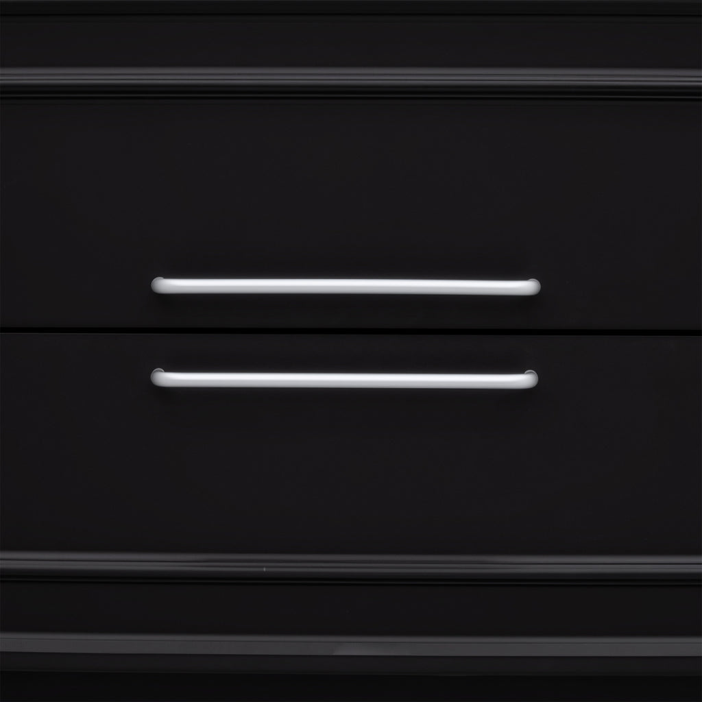 Modern media console MDF construction matte finish detail