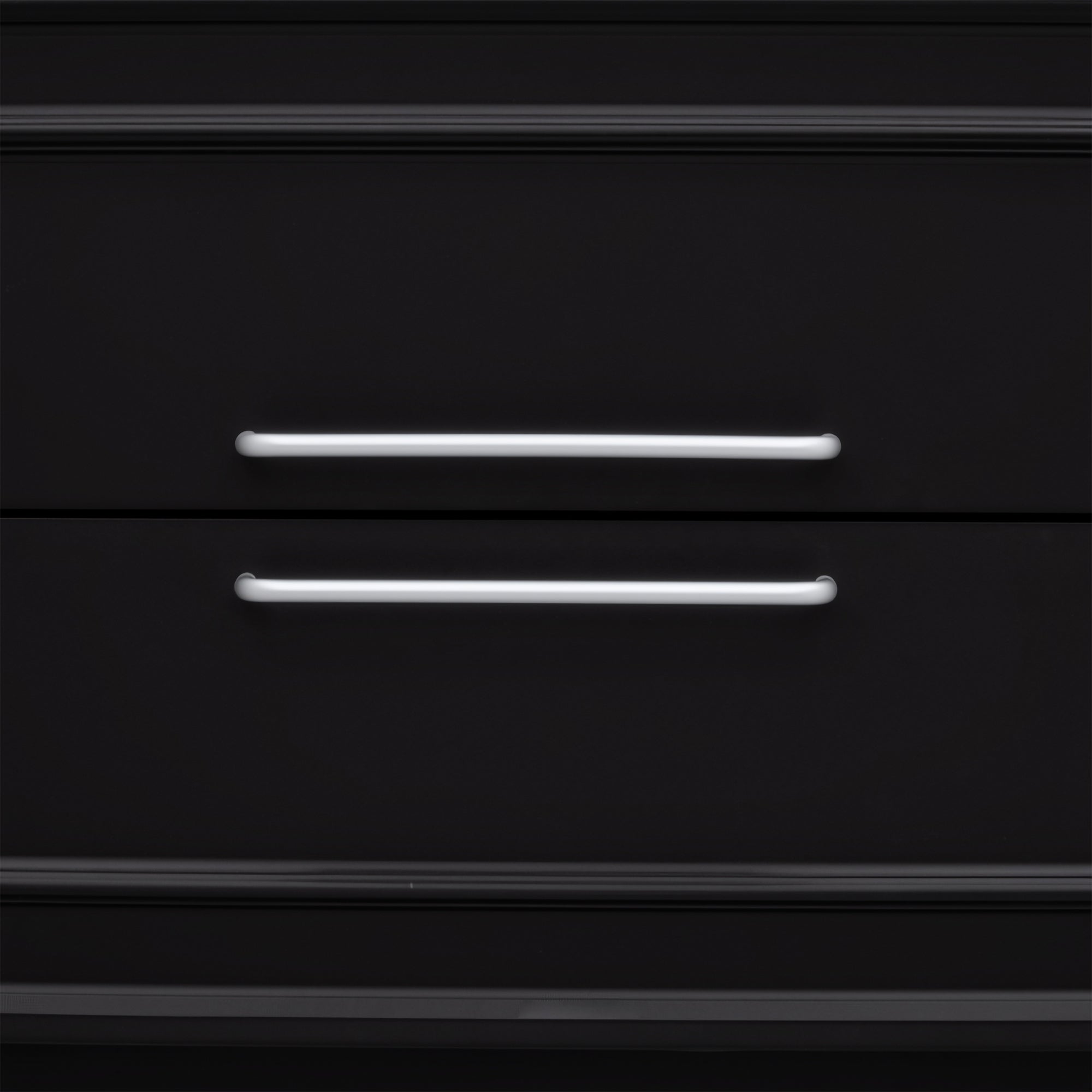 Modern media console MDF construction matte finish detail