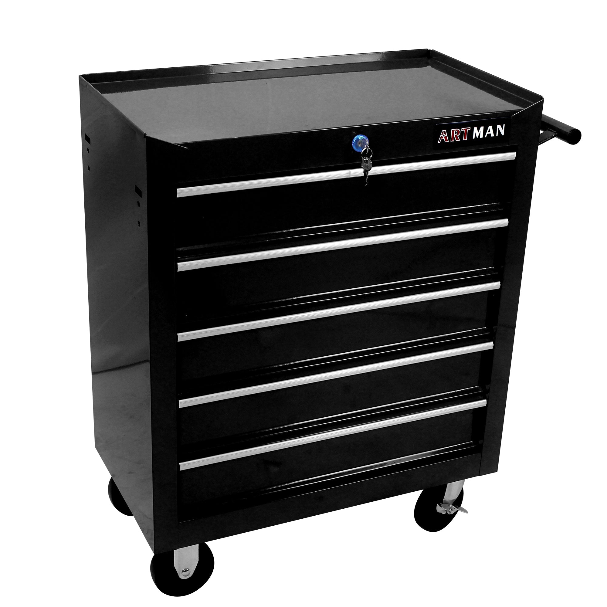 5-Drawer Rolling Tool Cart — Lockable Multifunctional Tool Storage