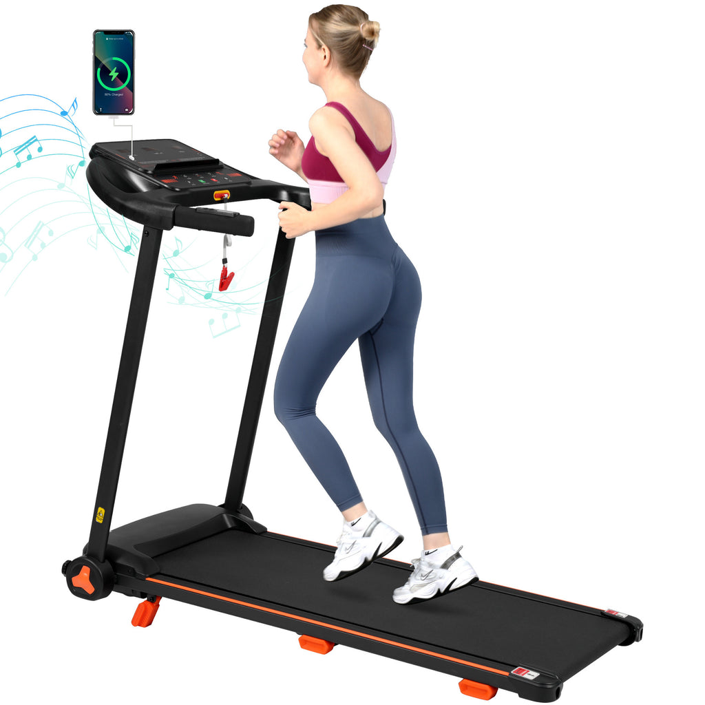 Treadmill safety handrails and heart rate grip detail