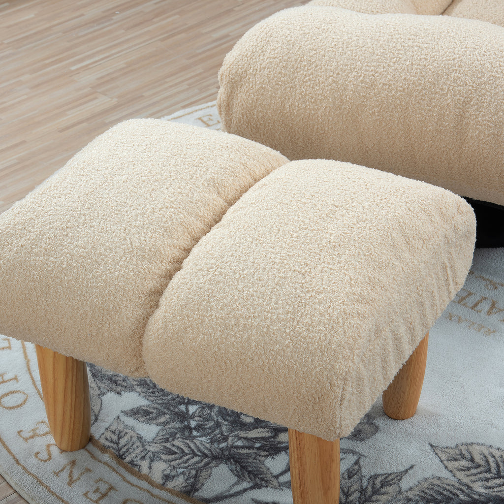 Ergonomic armrest on white Japanese sofa chair