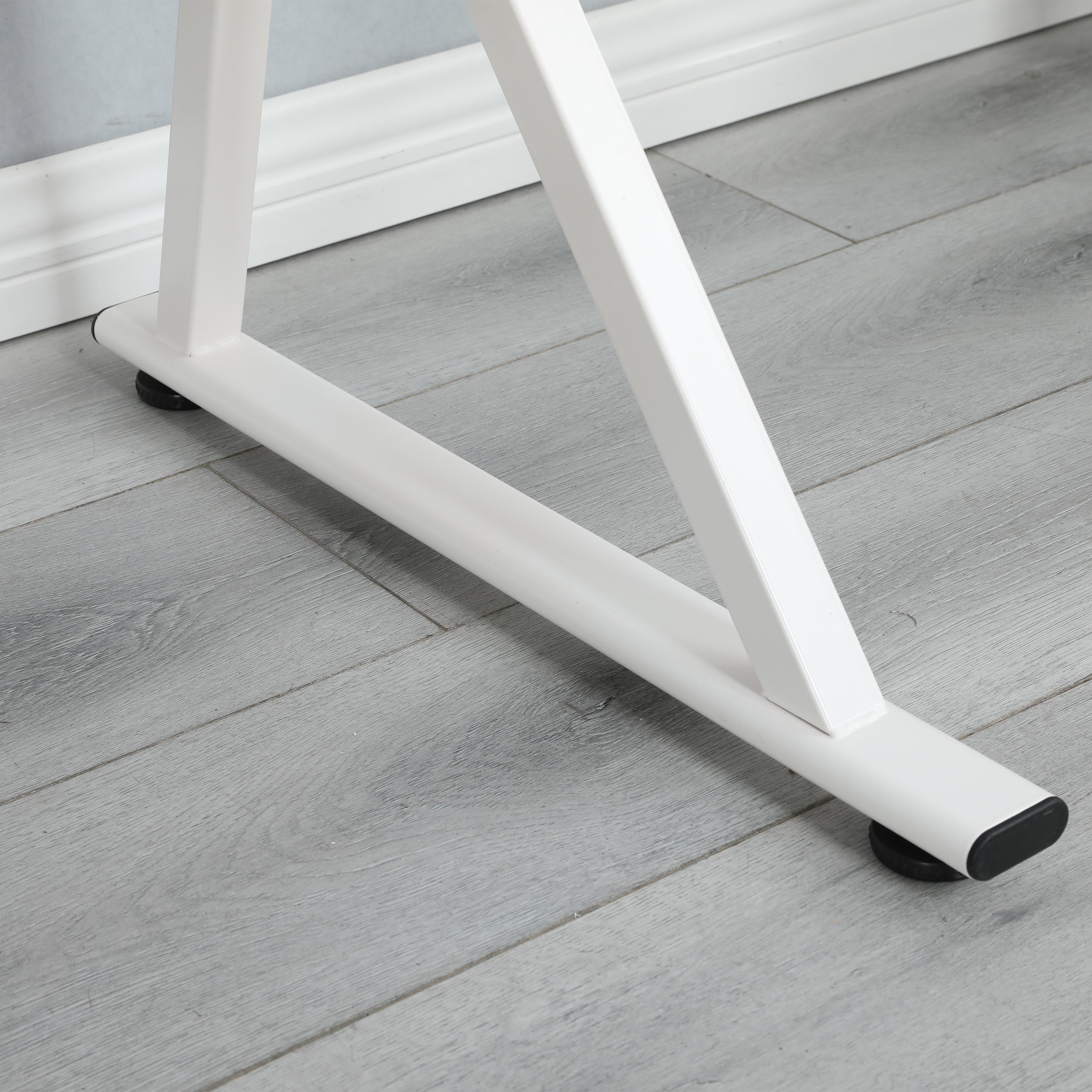 White glass drafting table full workspace display