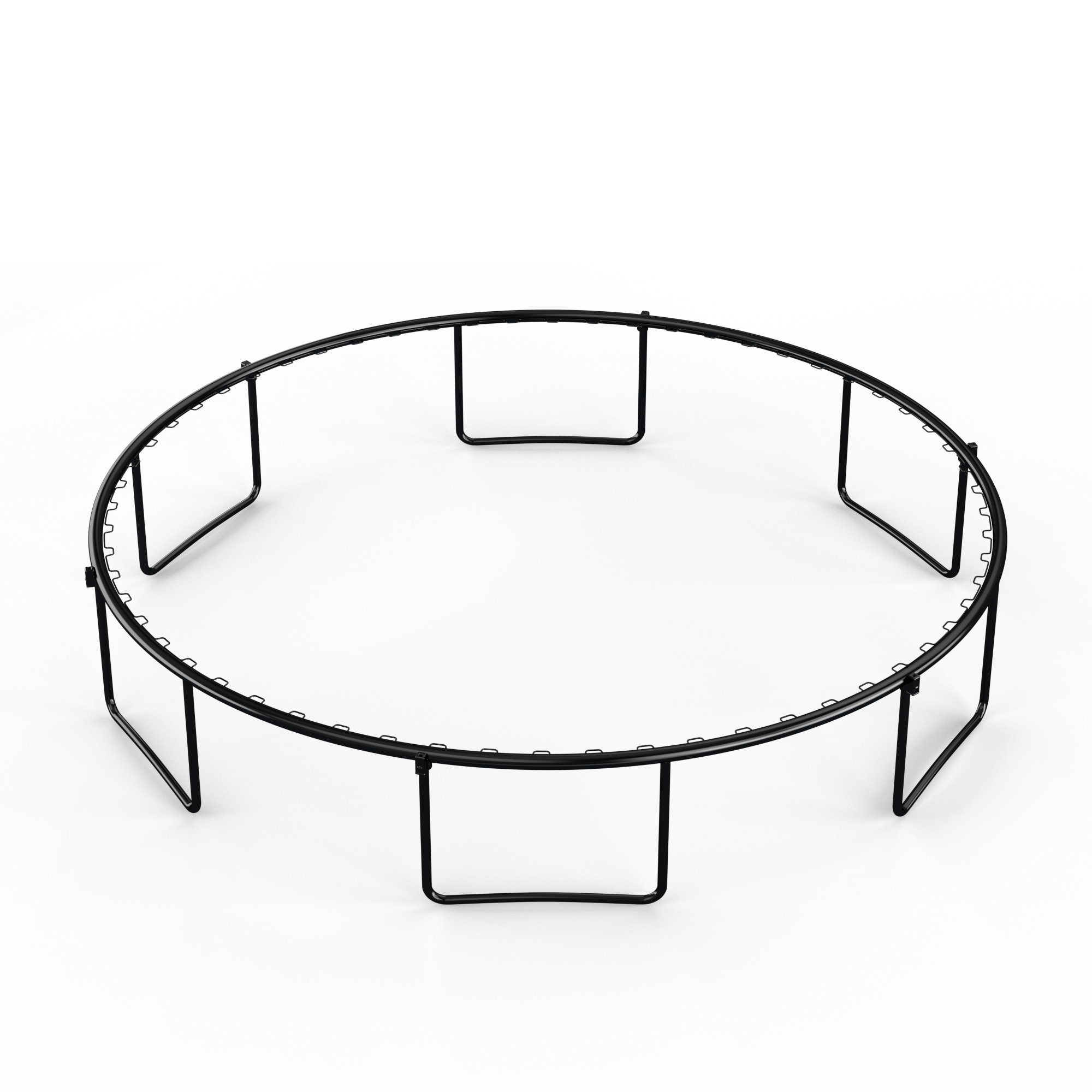 Springfree no-gap trampoline zippered net attached to jumping mat