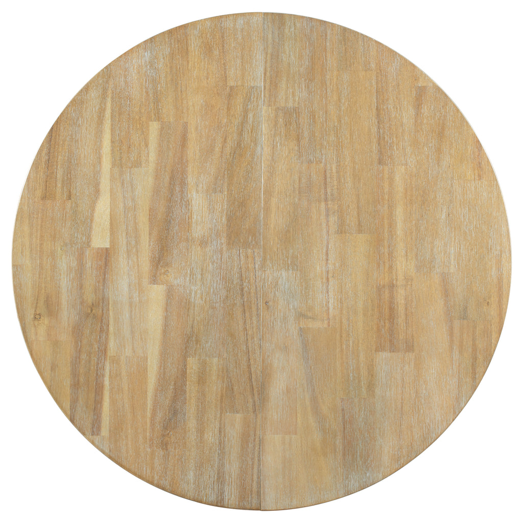 Natural oak wood grain veneer tabletop edge detail