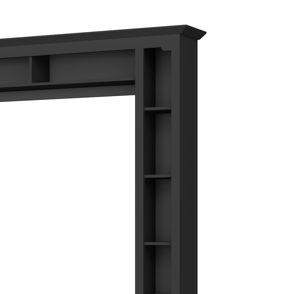 4-piece black wall unit living room full product photo