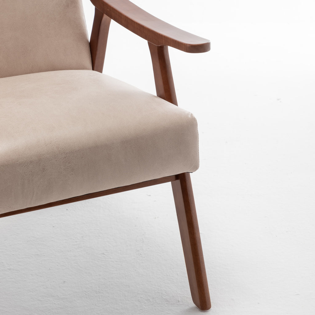 Wingback chair in reading nook