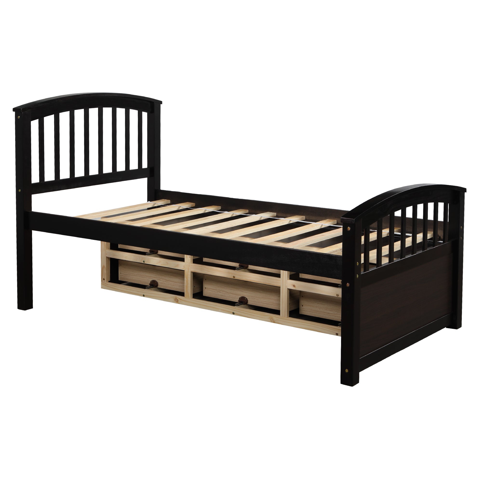 Six-drawer twin storage bed lifestyle photo in kids room