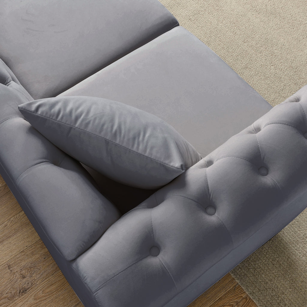 Solid wood frame and cushion construction detail