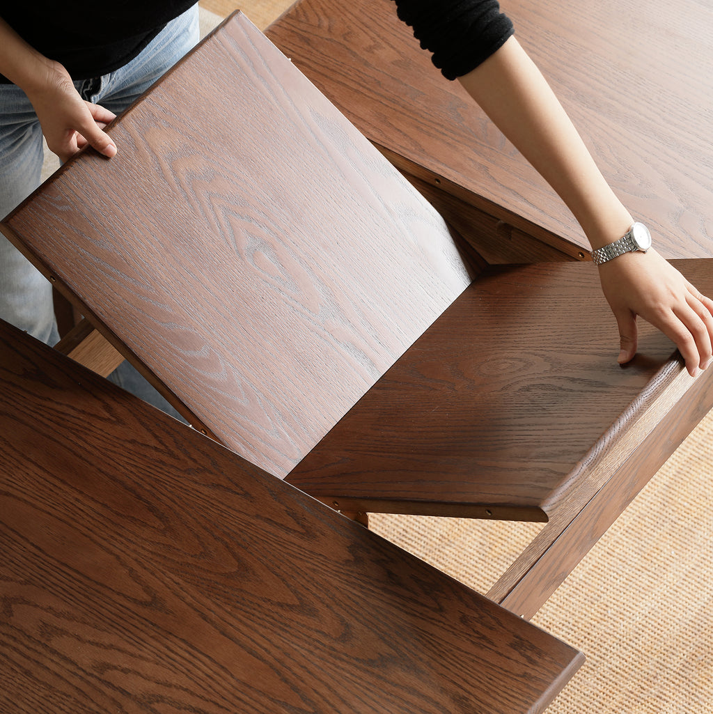 Diagonal leg profile and mortise-and-tenon joinery detail