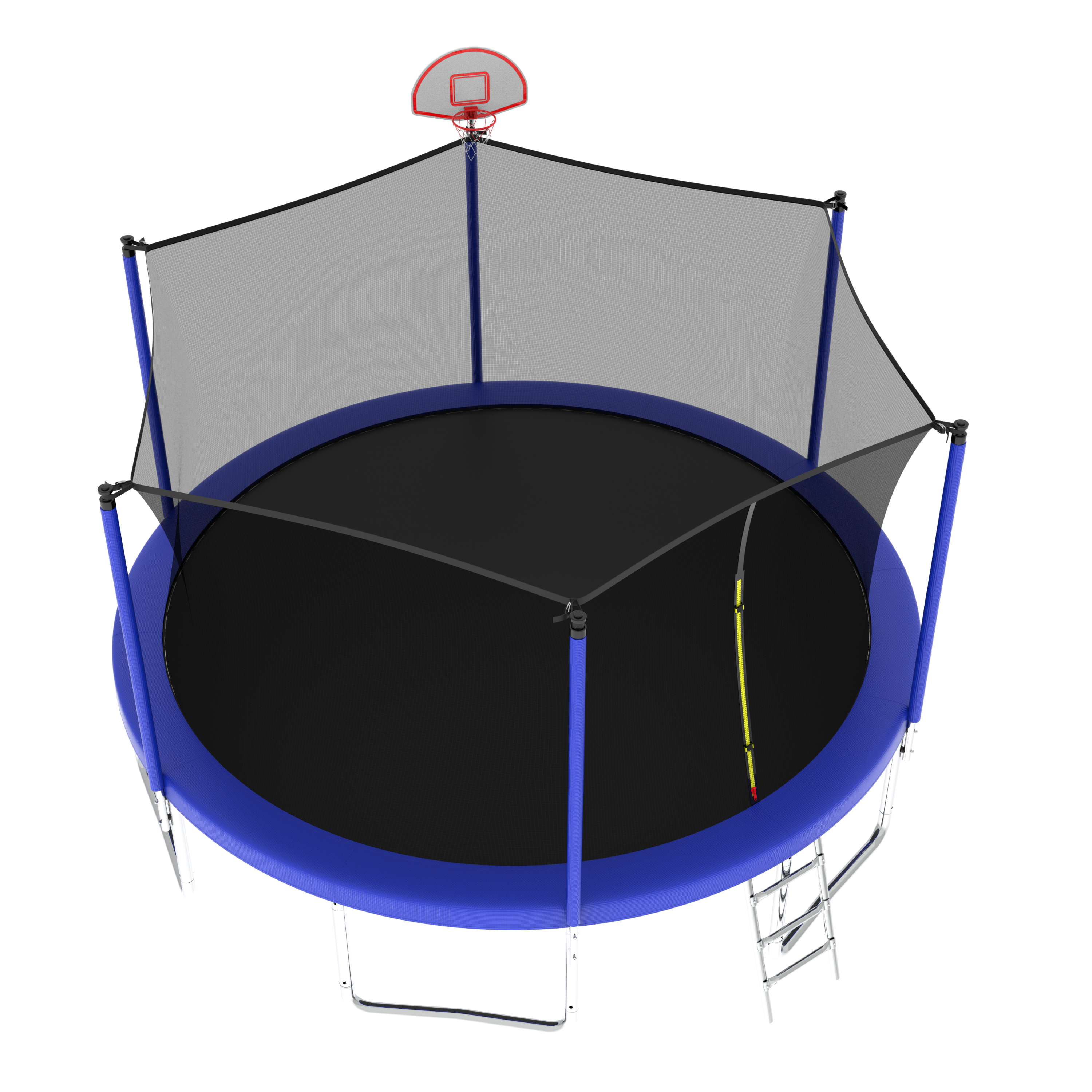 Trampoline basketball backboard hoop ball and pump accessories