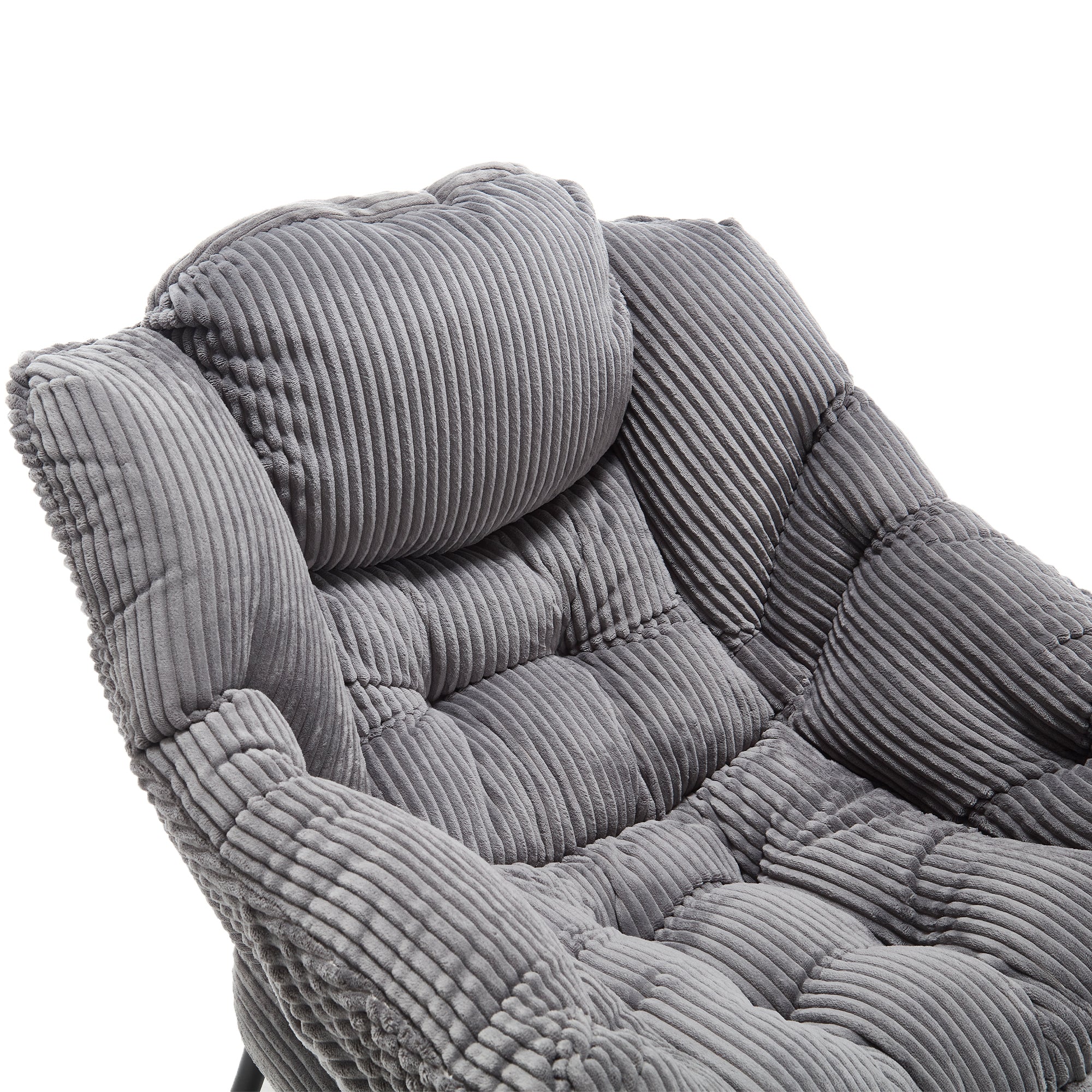 Gray lazy lounge chair compact small-space corner seat