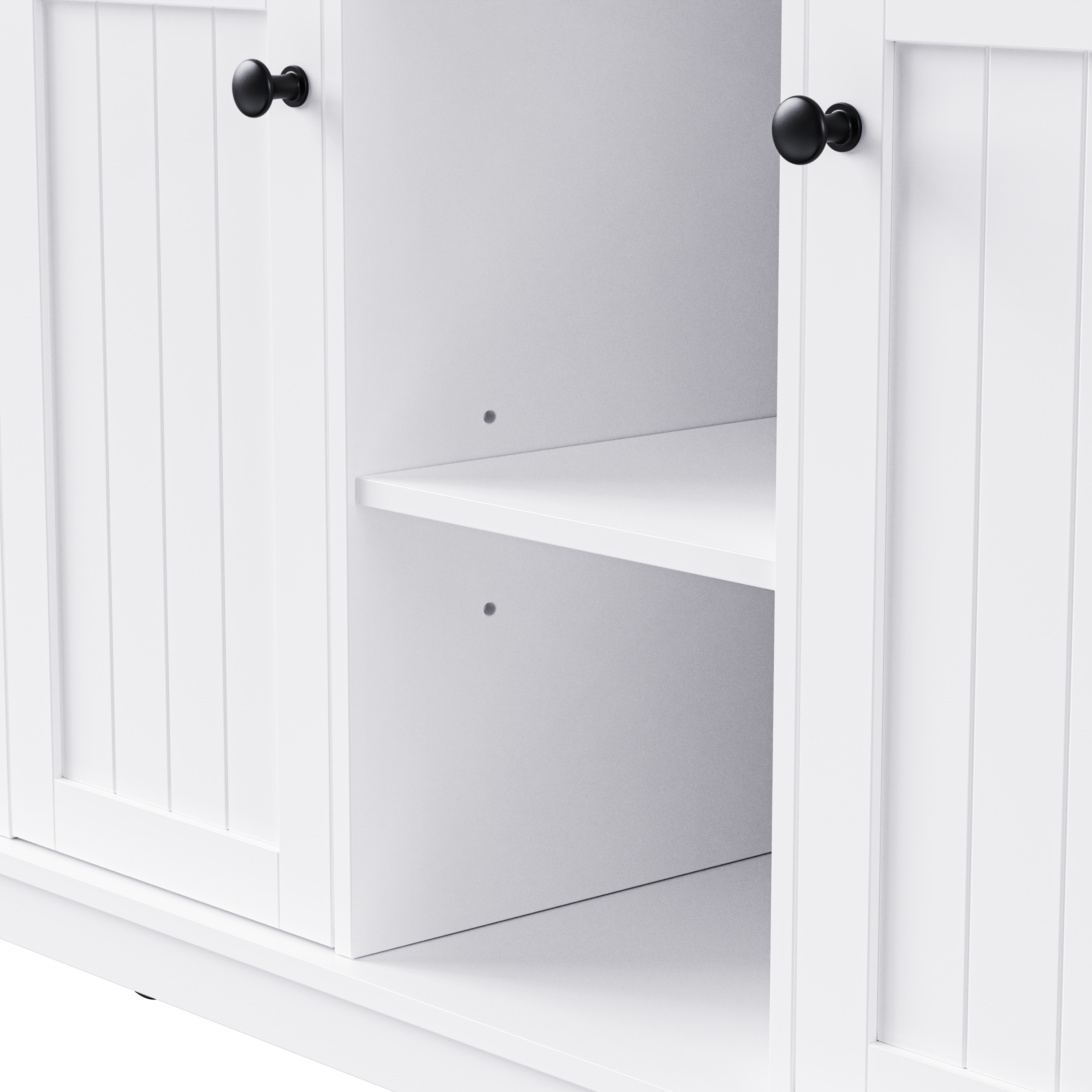 K&K 53inch Large Kitchen Island with Drop Leaf,Power Outlet,Door Internal Storage Rack,Rolling Kitchen Cart on 5 Wheels with 5 Open Side Racks for Kitchen,Black(Two Packages)(Stools not included)