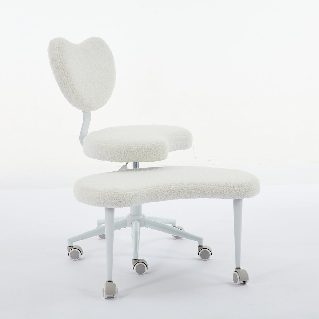 Ivory desk chair in home office setting