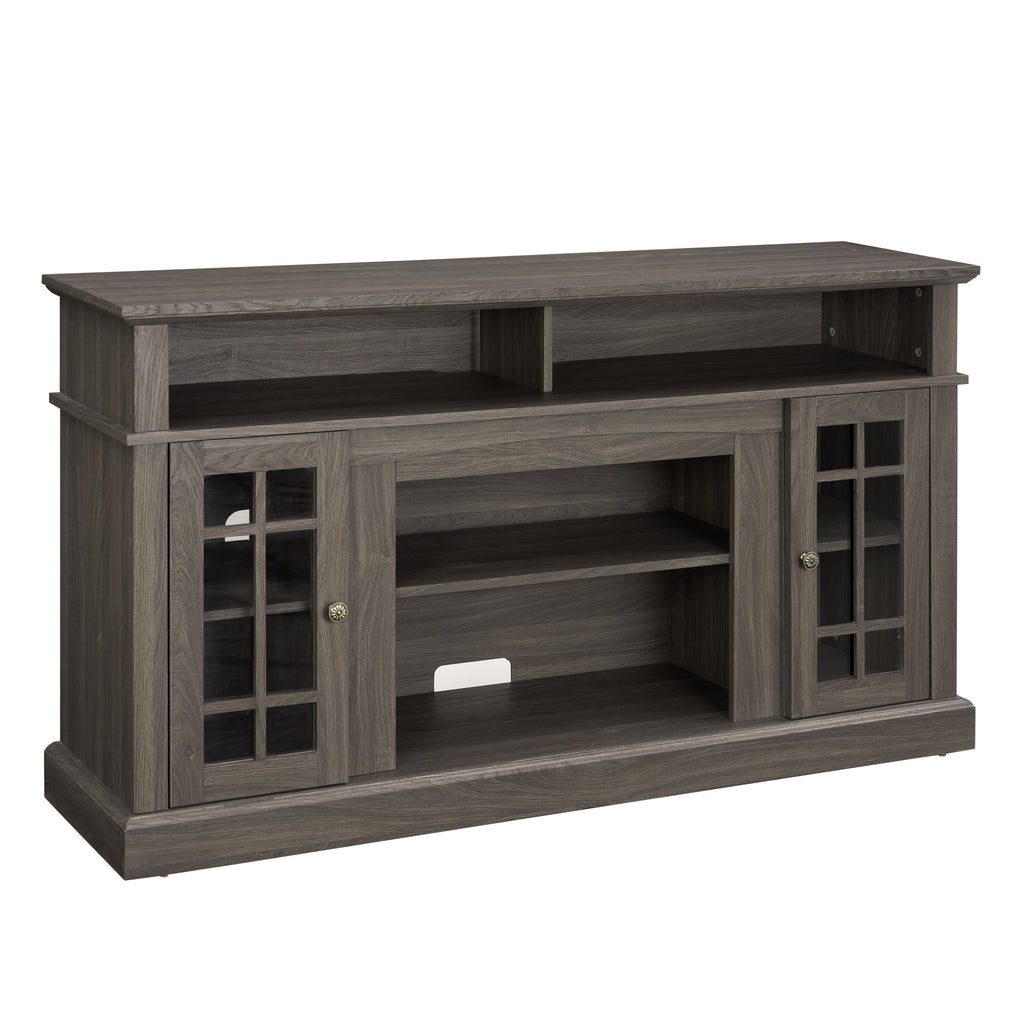 Classic TV Media Stand Modern Entertainment Console for TV Up to 65' with Open and Closed Storage Space, Espresso, 58.25'W*15.75'D*32'H