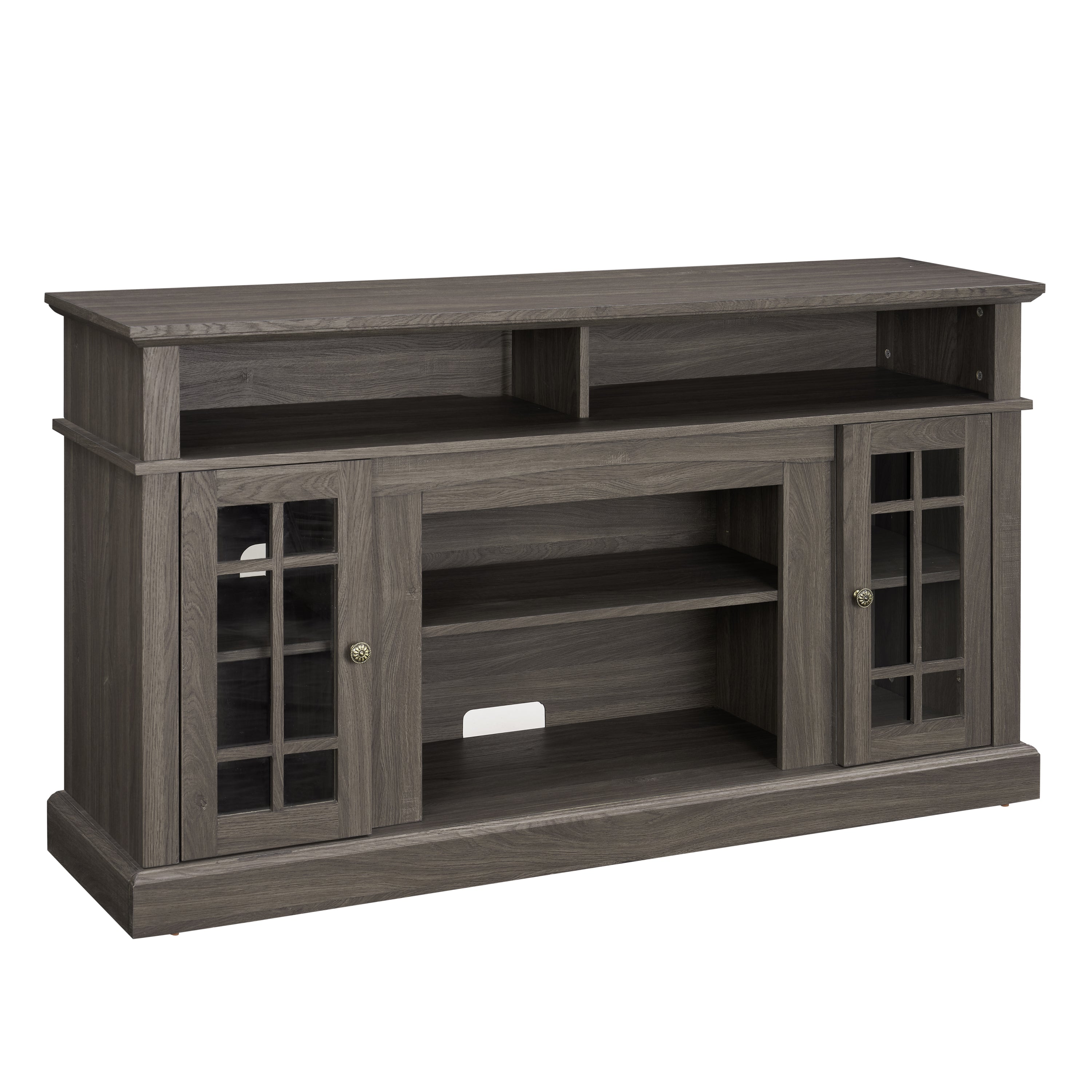 Classic TV Media Stand Modern Entertainment Console for TV Up to 65' with Open and Closed Storage Space, Espresso, 58.25'W*15.75'D*32'H