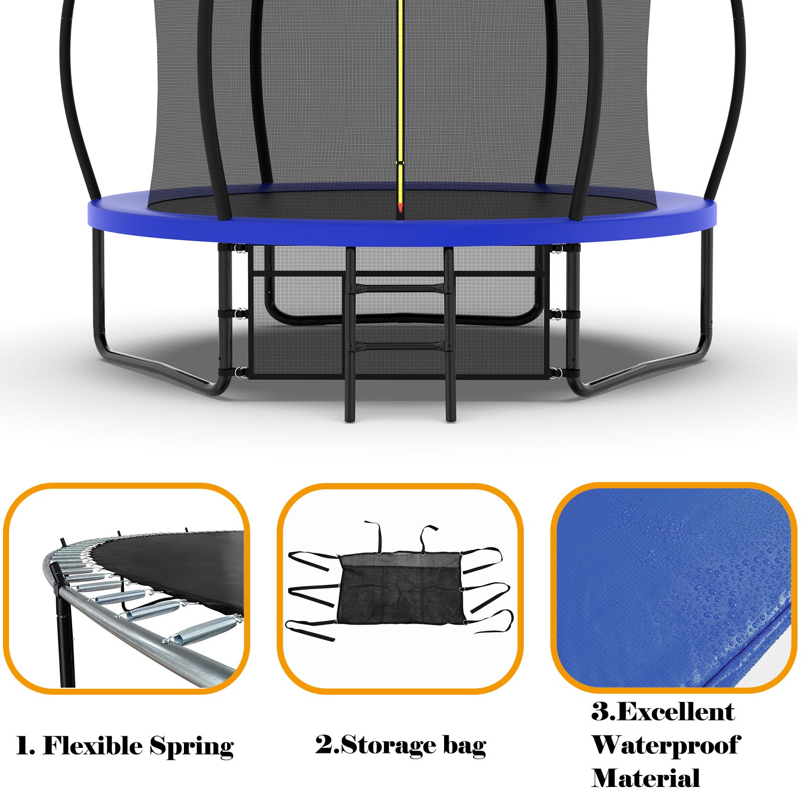 10ft trampoline basketball hoop backboard and ball accessories
