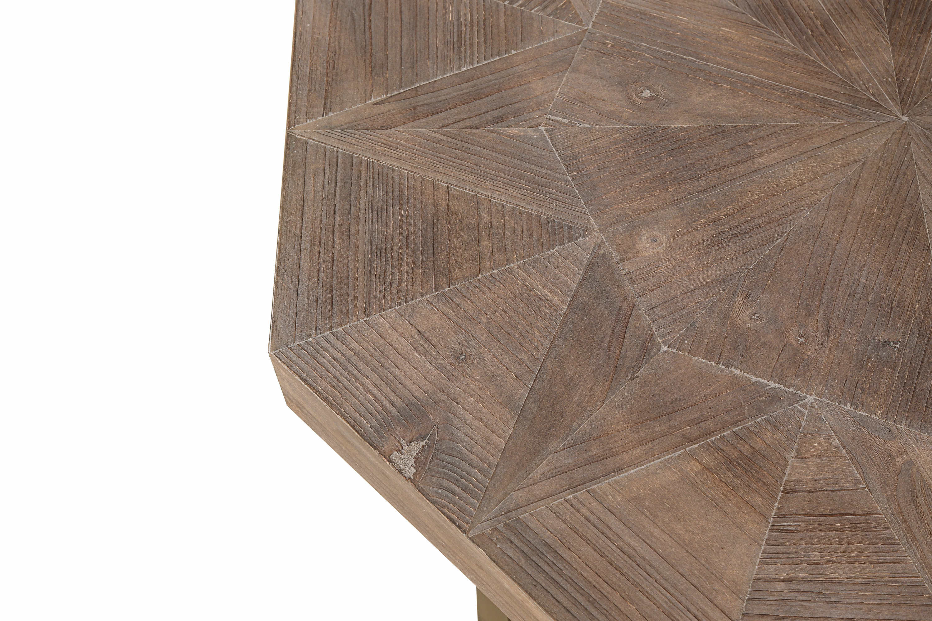 Farmhouse vintage octagonal coffee table full product photo