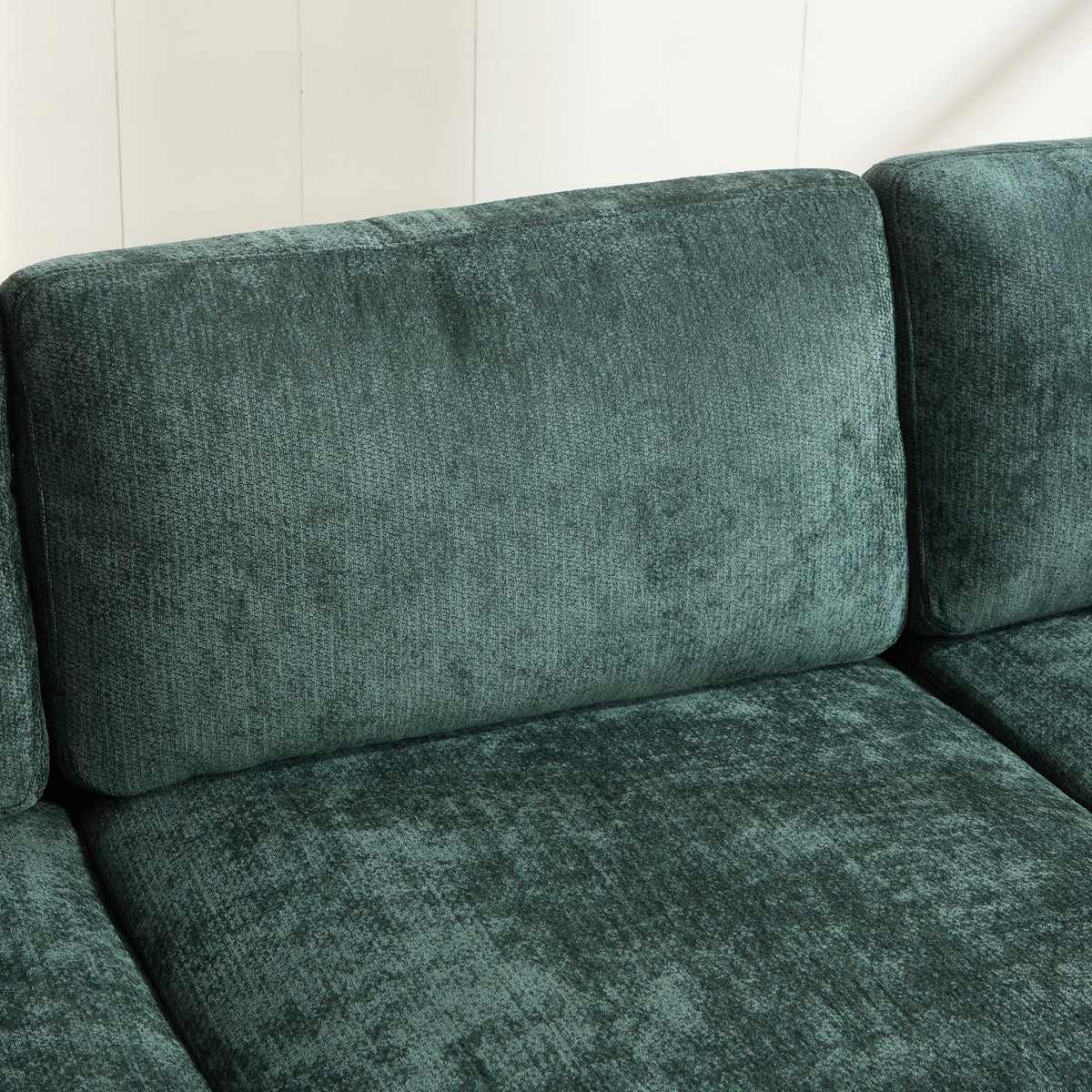 Modern Storage Sofa with Dual USB, 2 Side Pockets,Ottoman Storage Bench Cloud Sectional Chenille Sofa Oversized,4-Seat, L-Shaped Couch,Black