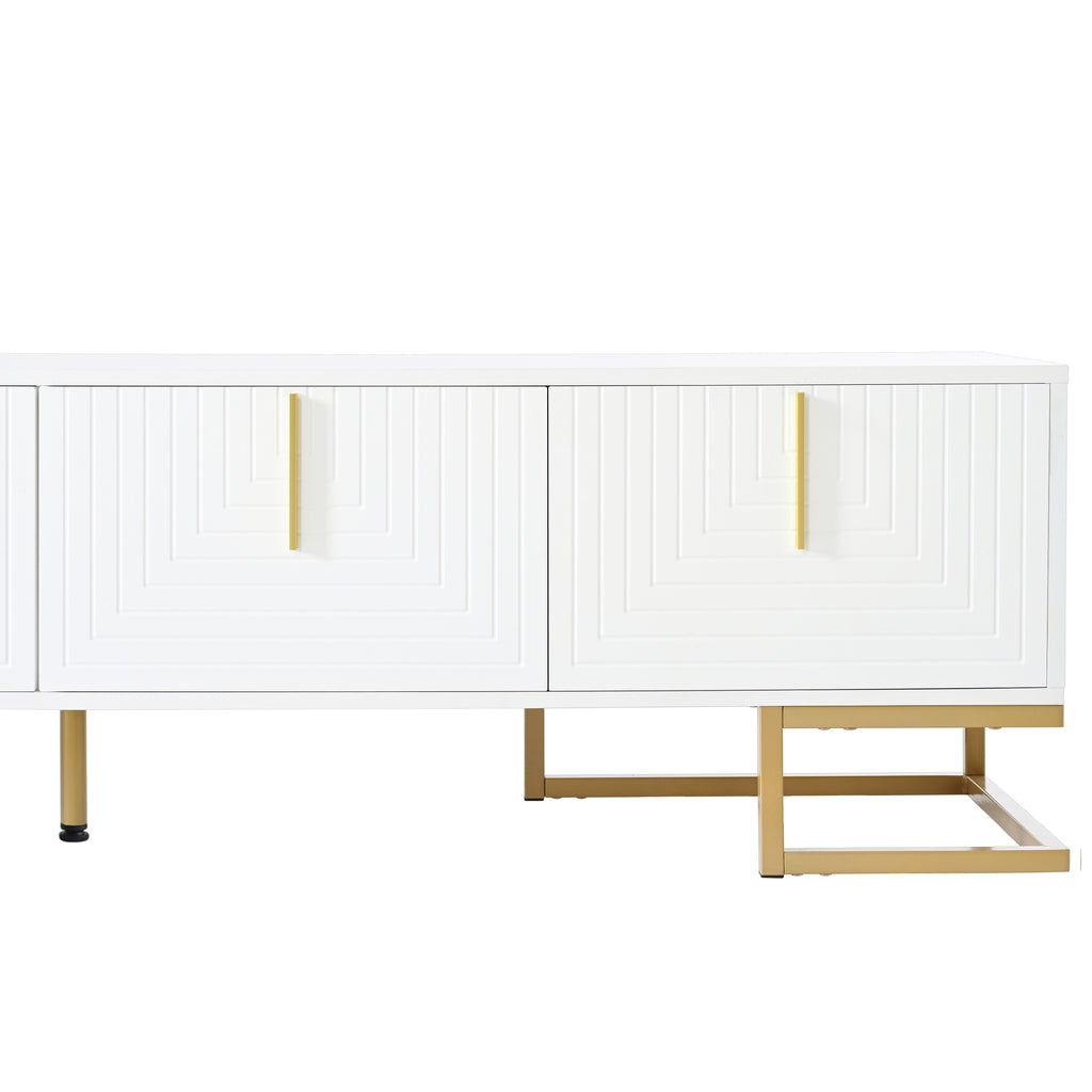 TV stand storage cabinet interior