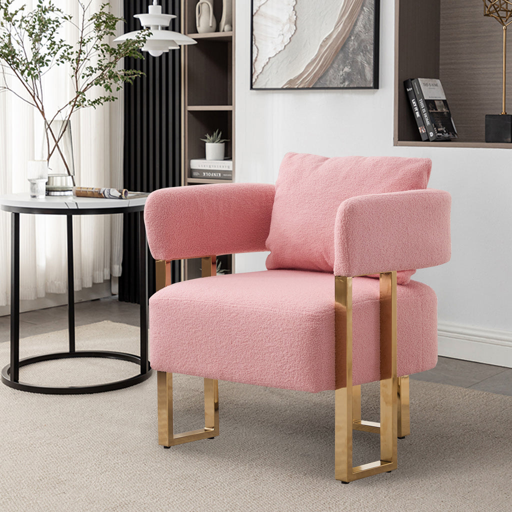 Pair of pink accent chairs side by side