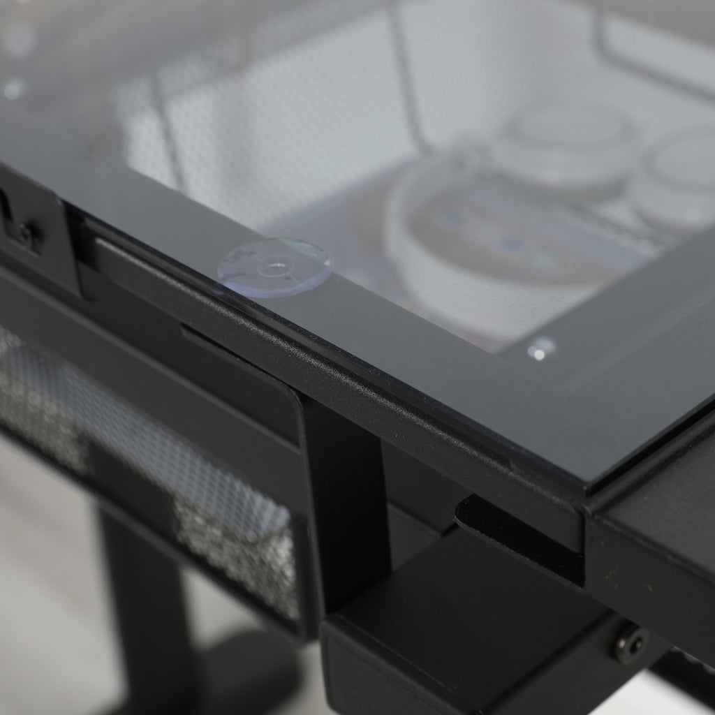 Tempered glass desktop tilted for drawing and tracing