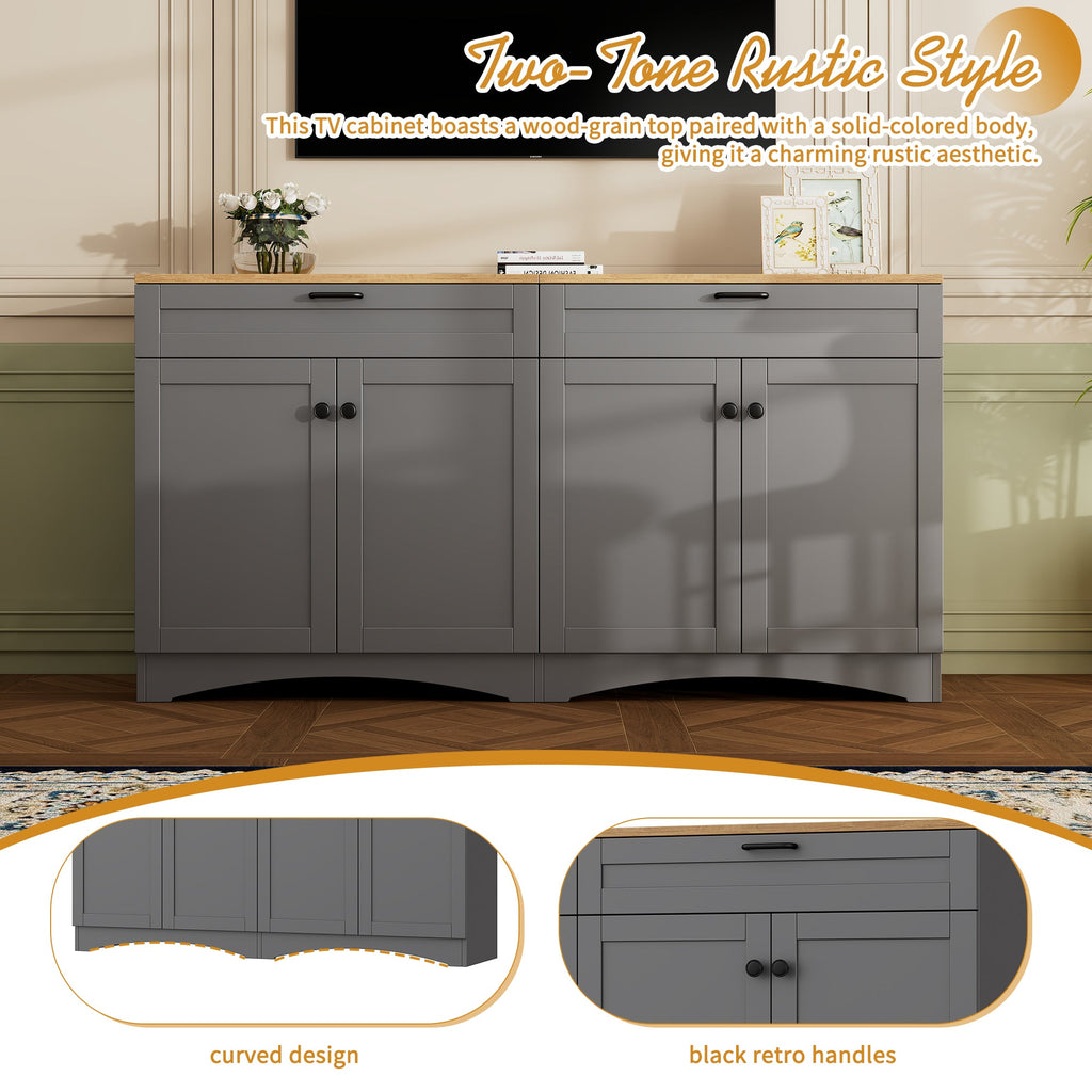 3-Piece Farmhouse Entertainment Center — for TVs Up to 70"