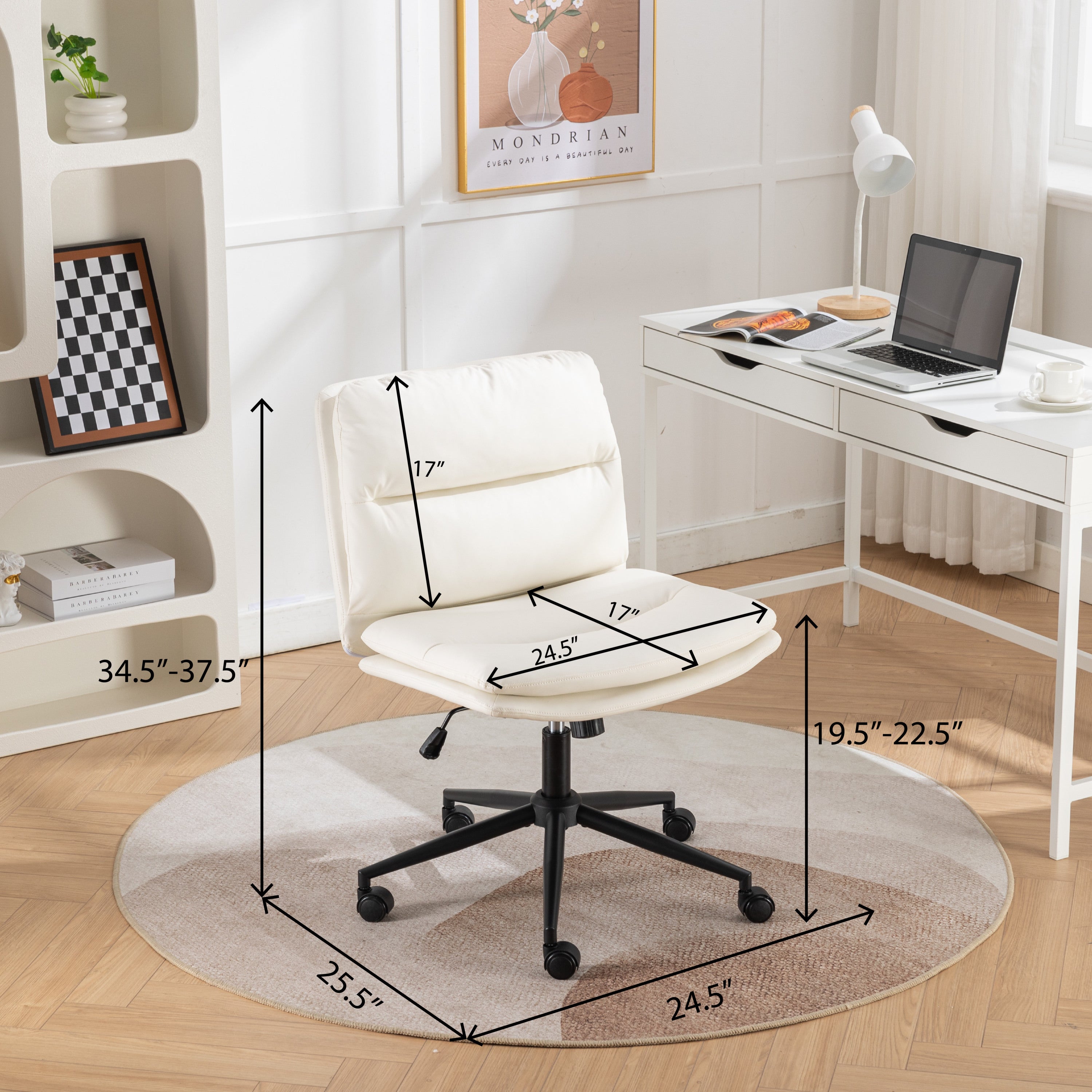 Wide seat office chair lifestyle photo
