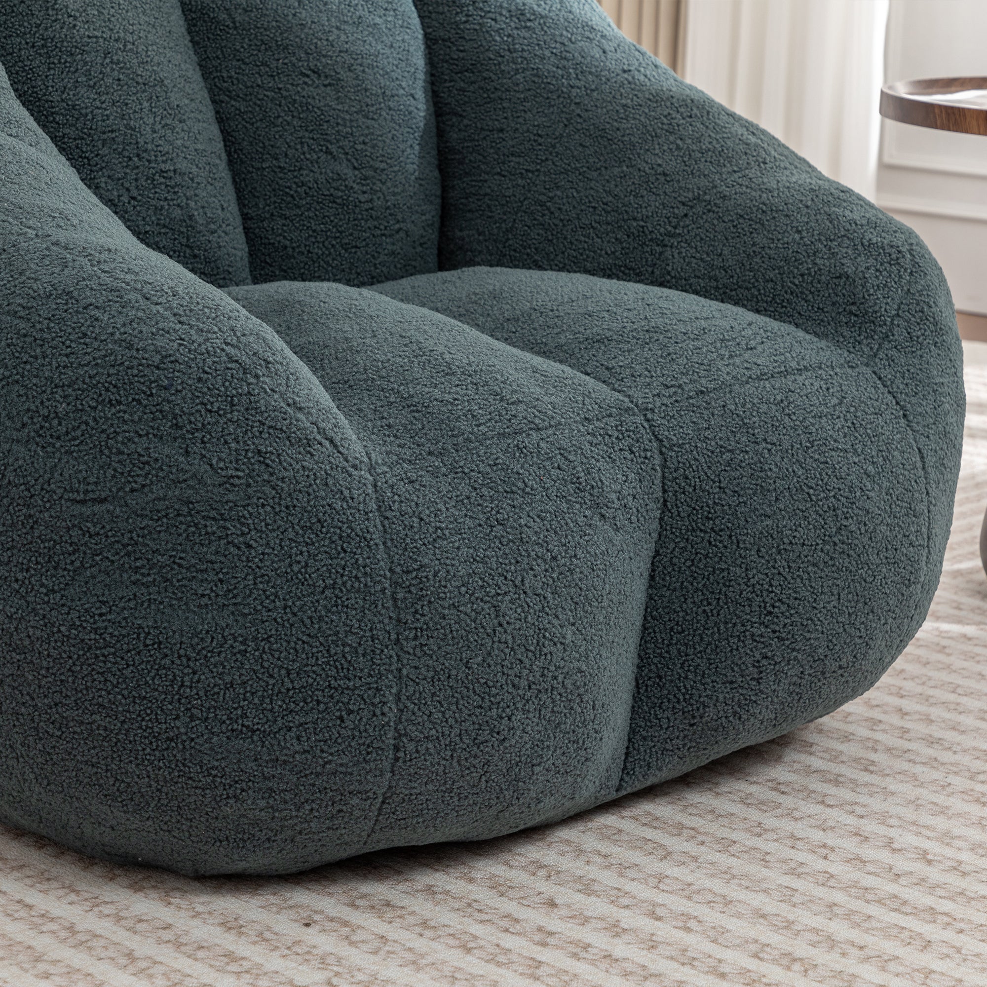 Memory foam fill bean bag chair seating area