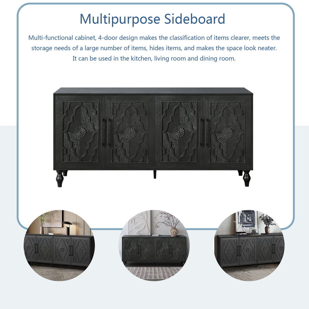 Large storage cabinet interior shelving view