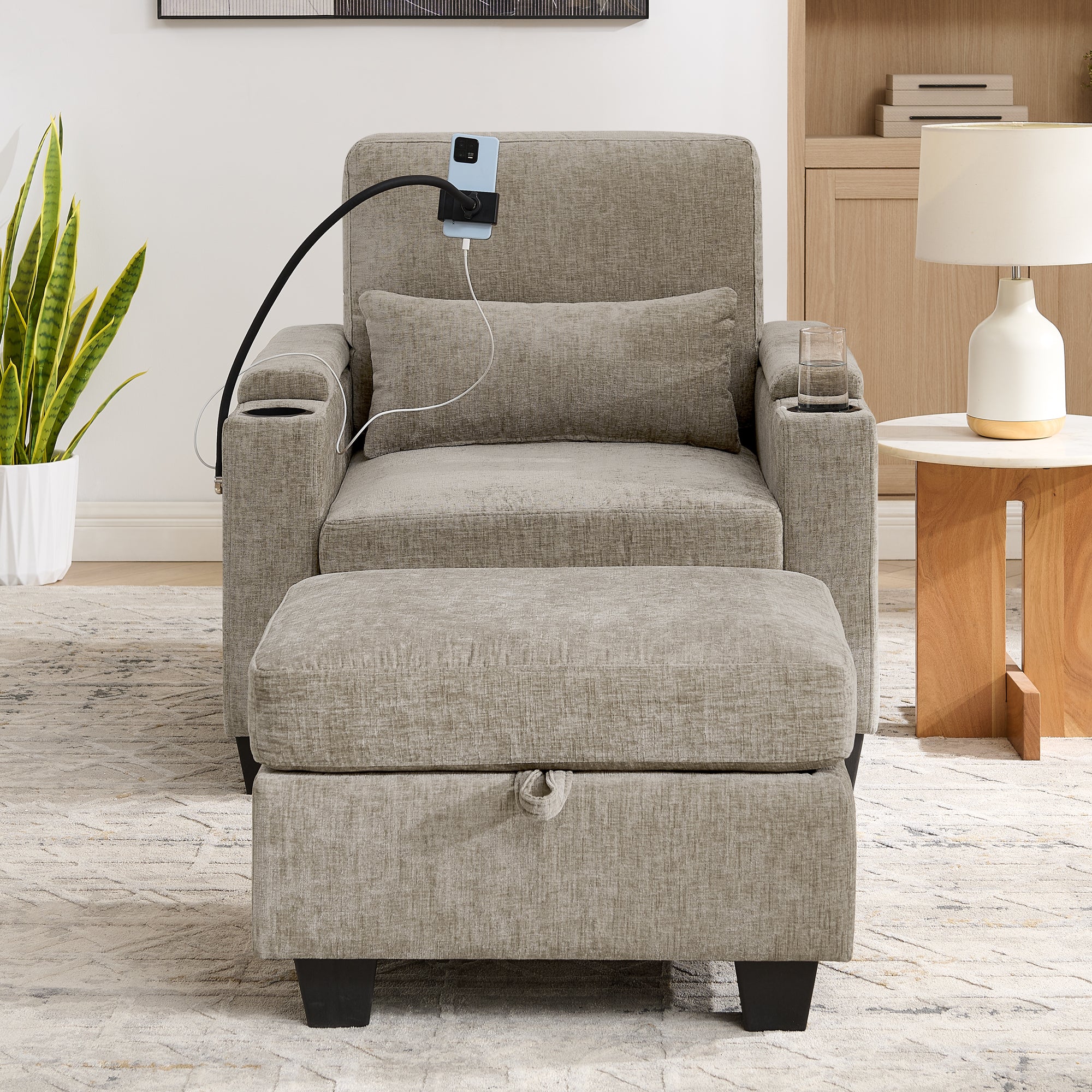 Manually adjustable backrest recliner — reclined position