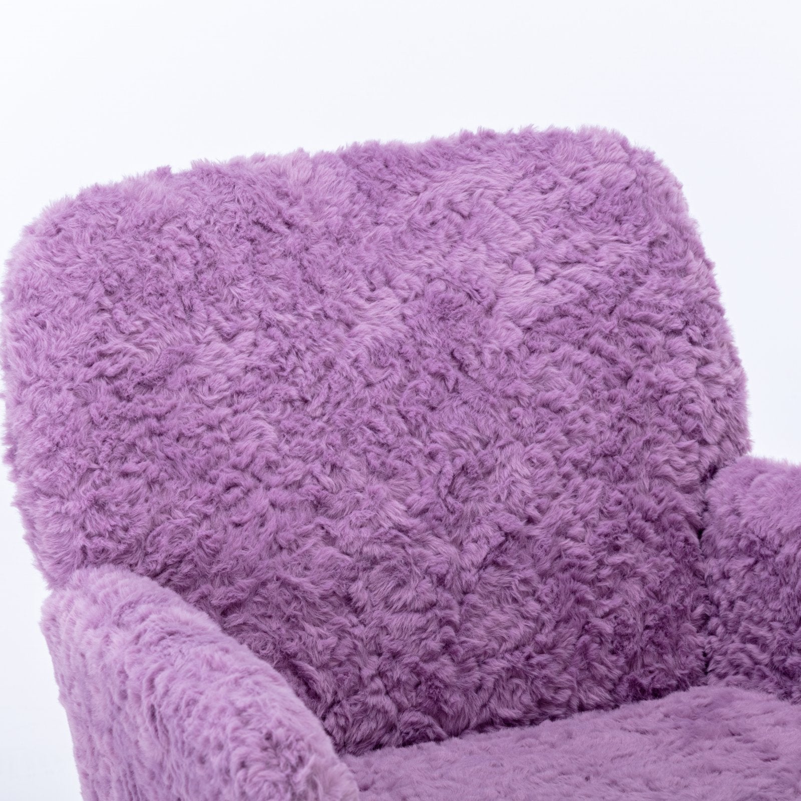 Wider seat violet desk chair with gold frame