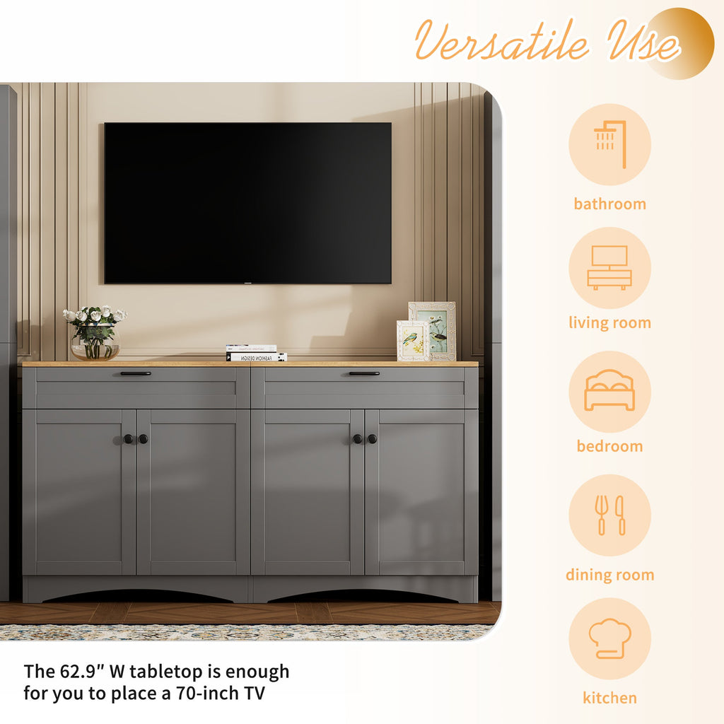 3-Piece Farmhouse Entertainment Center — for TVs Up to 70"