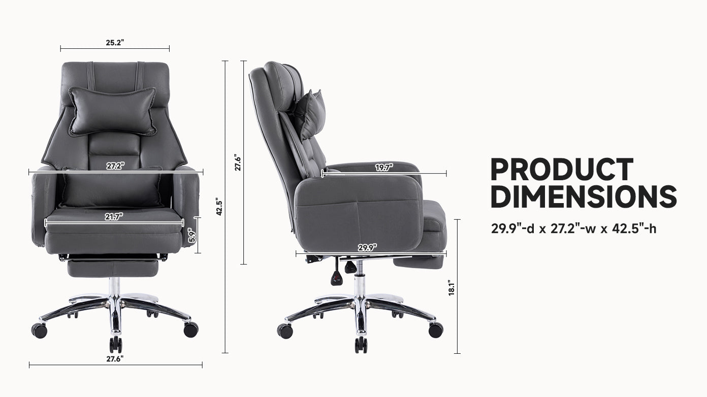 155 degree reclining office chair — reclined position