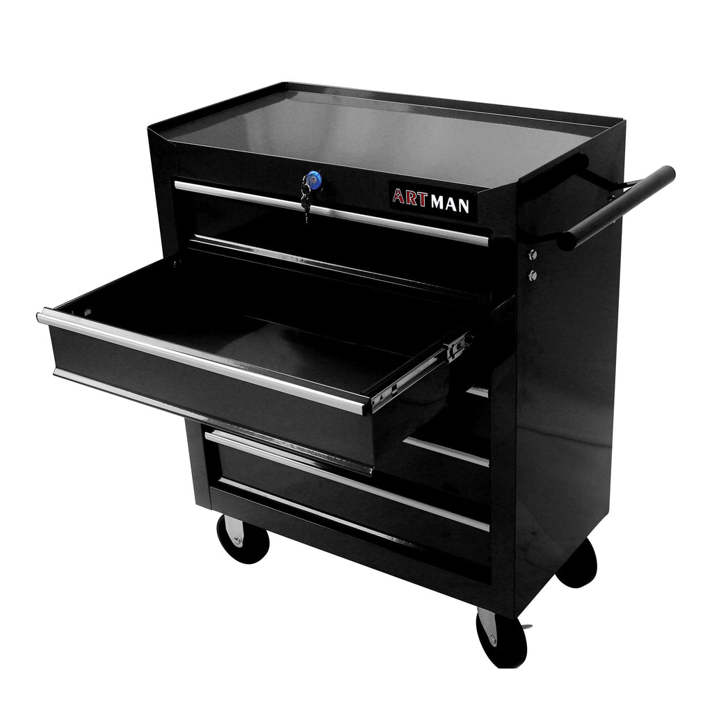 5-Drawer Rolling Tool Cart — Lockable Multifunctional Tool Storage