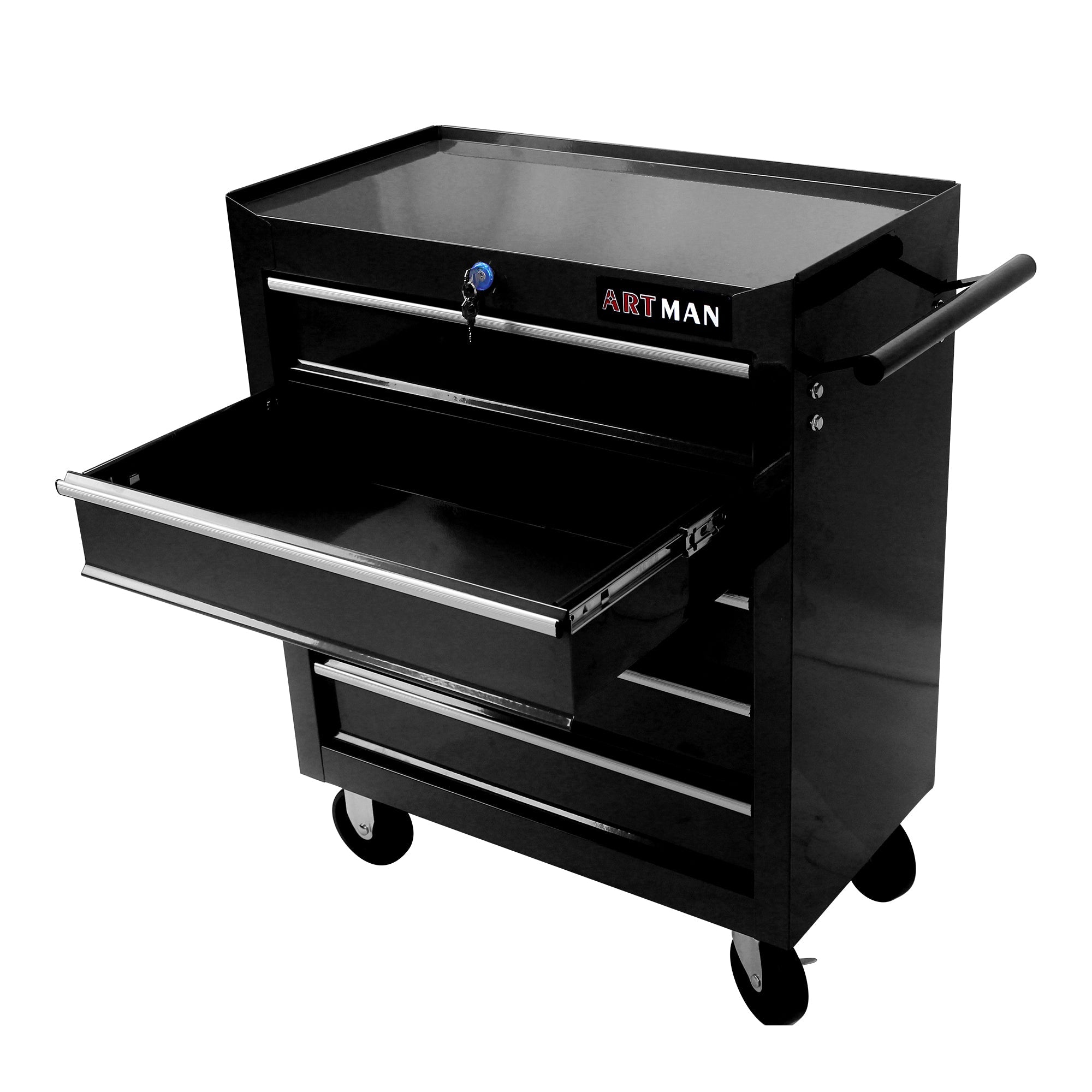 5-Drawer Rolling Tool Cart — Lockable Multifunctional Tool Storage