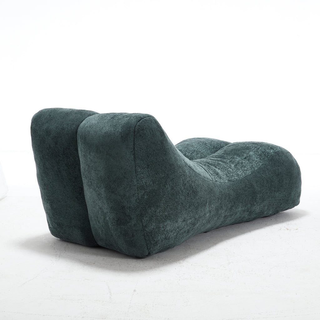 Light blue microfiber bean bag — room decor