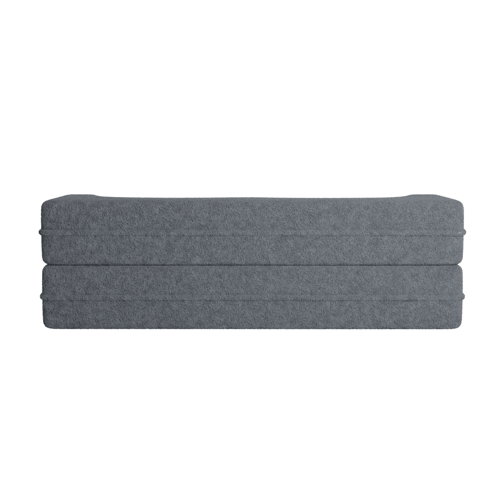 Sherpa Fleece Foldable Floor Sofa Bed — 3-in-1 Full Size, 78" Wide