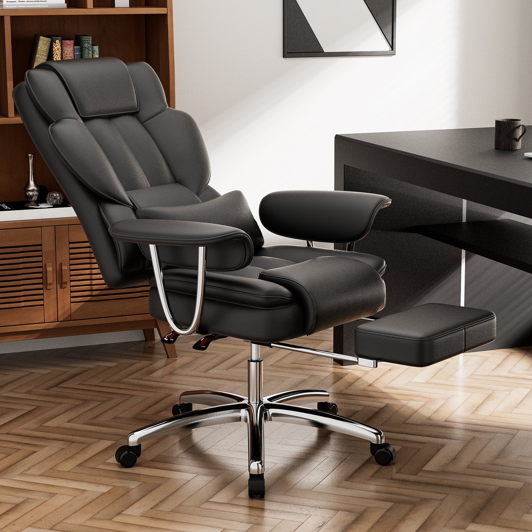 Office chair ergonomic high back design